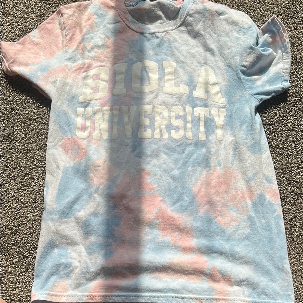Womens Tie-Dye T-Shirt - Blue and Pink